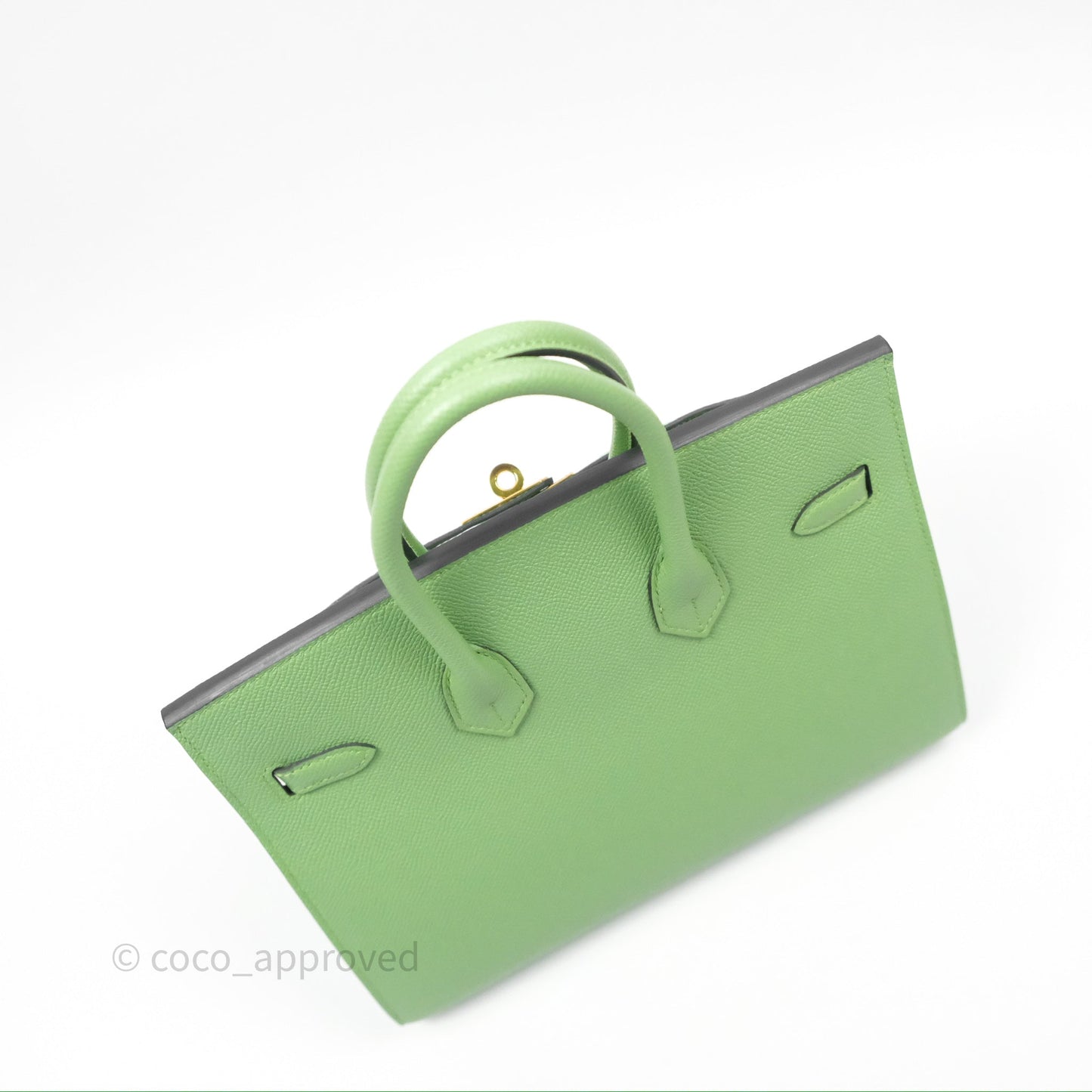 Hermès Birkin 25 Sellier Vert Criquet 3I Epsom Gold Hardware