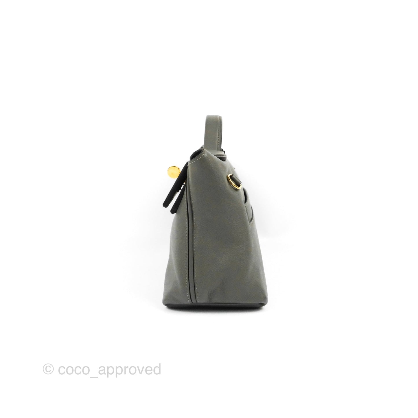 Hermès 24/24 21 Mini Gris Meyer 0L Evercolor/Swift Gold Hardware