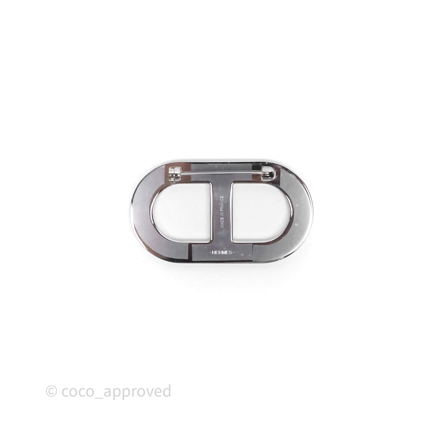 Hermès Chaine d'Ancre Brooch Epsom Palladium Hardware