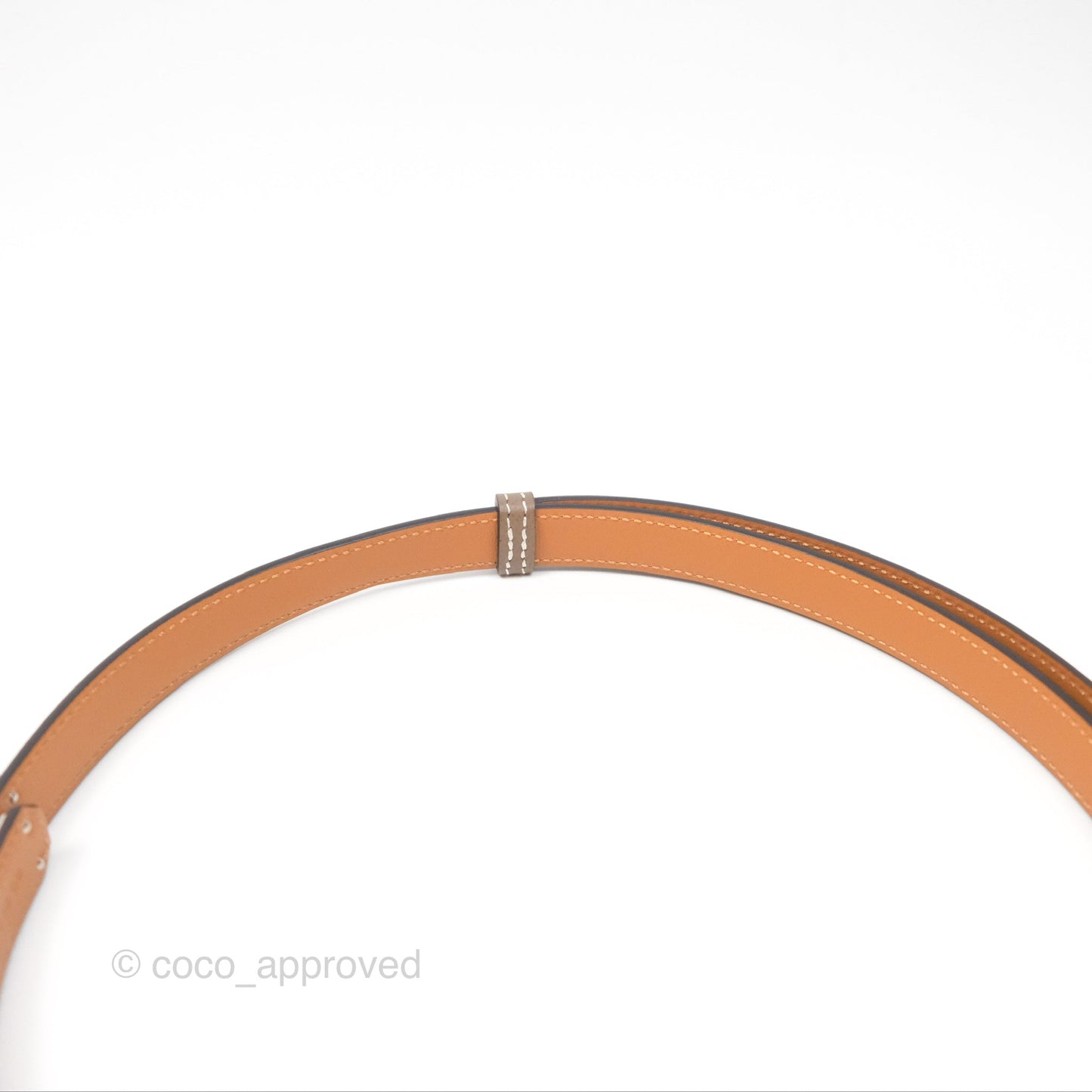 Hermès Kelly Buckle Belt Etoupe 18 Epsom Palladium Hardware