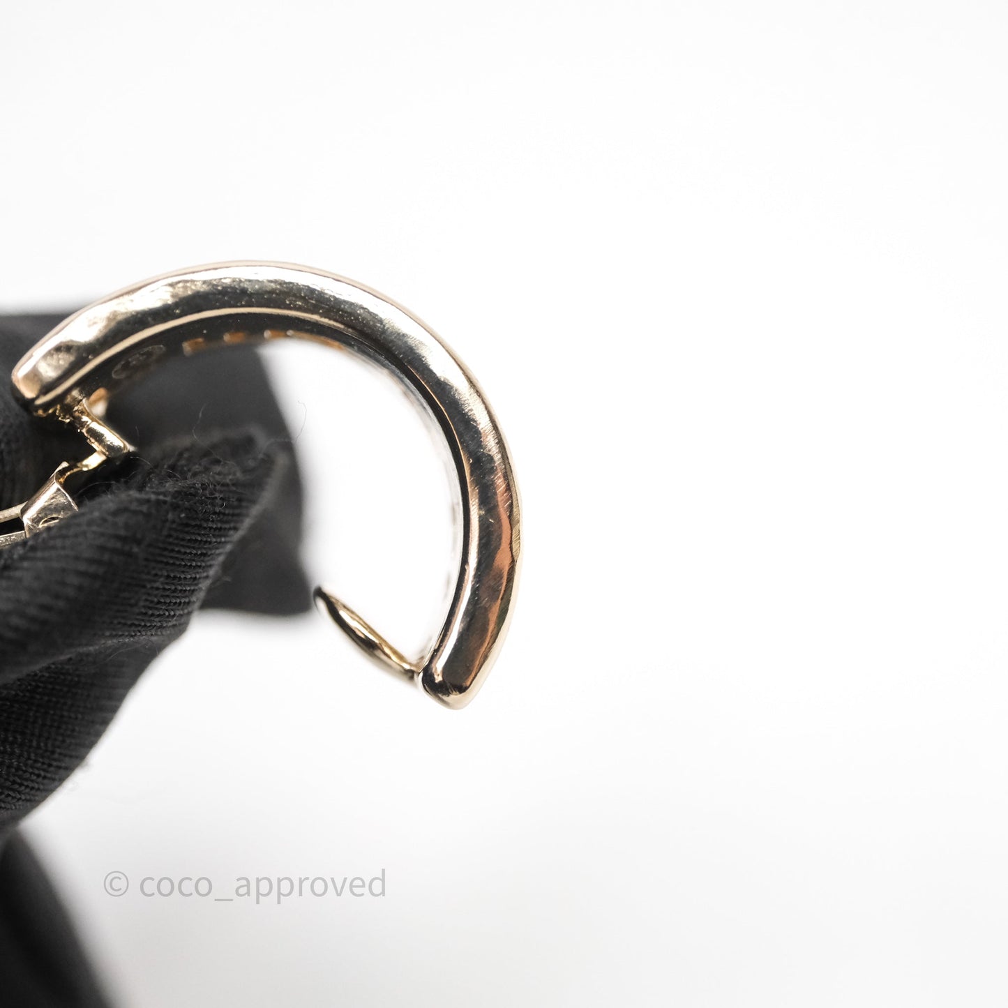 Chanel Logo Hoop Ear Clips Gold Tone 20P