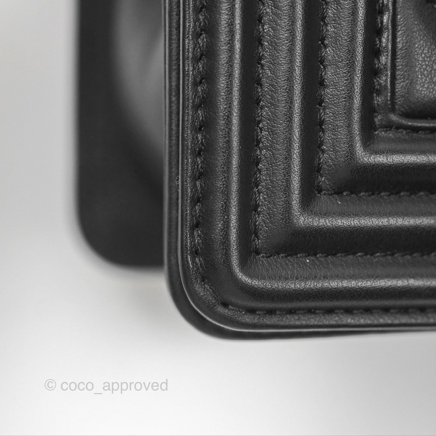 Chanel Small Boy Quilted Black Calfskin Ruthenium Hardware
