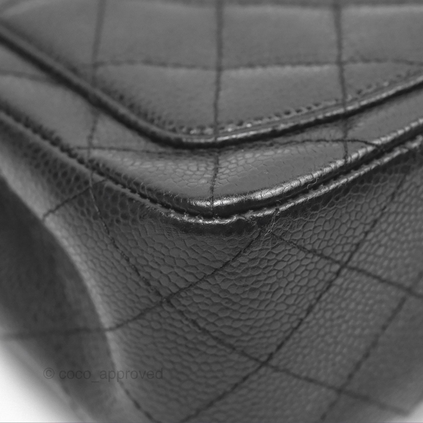 Chanel Mini Square Flap Quilted Black Caviar Silver Hardware