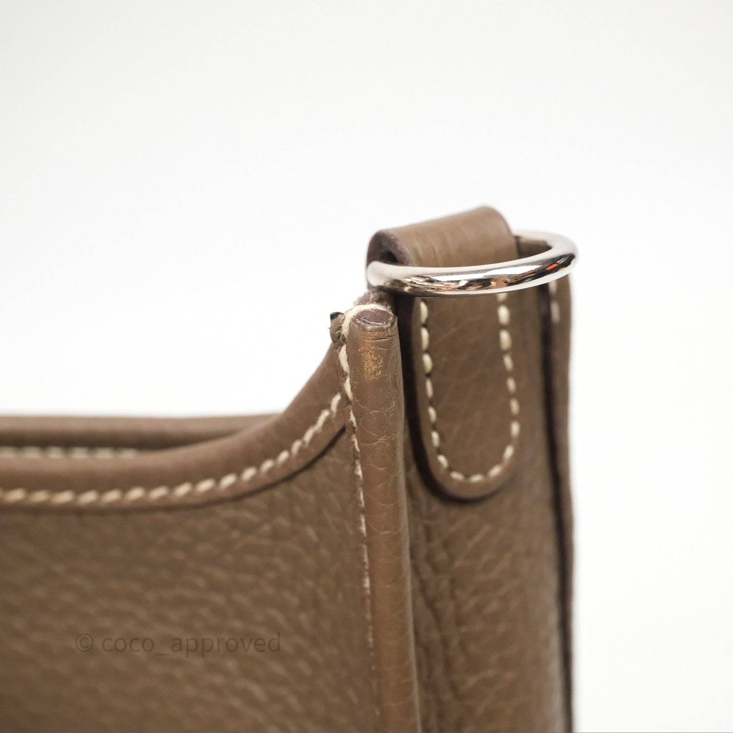 Hermès Mini Evelyne 16 Etoupe Clemence Palladium Hardware