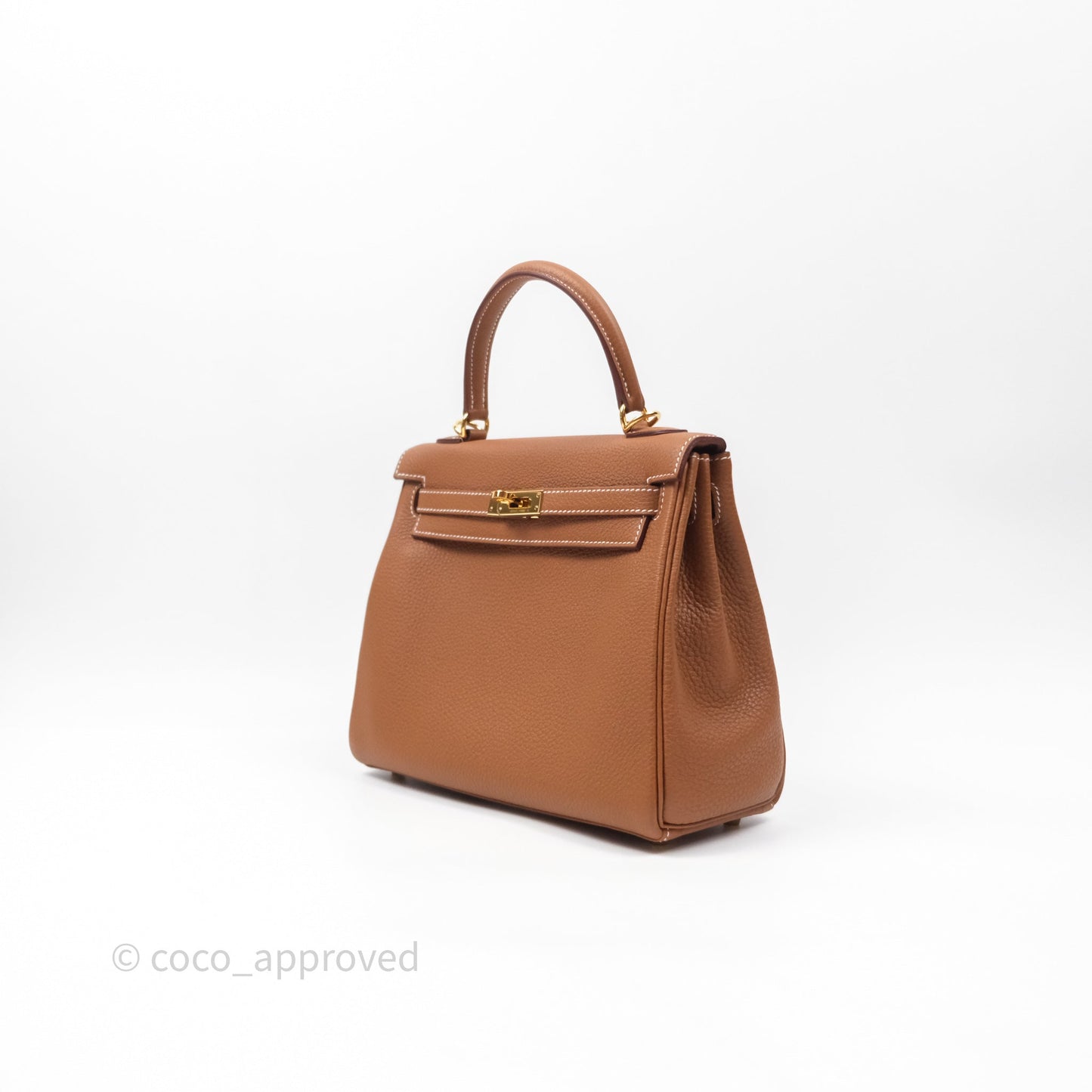 Hermès Retourne Kelly 25 Gold 37 Togo Gold Hardware