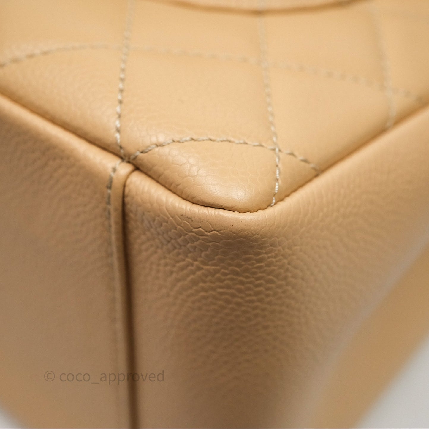 Chanel GST Beige Caviar Silver Hardware