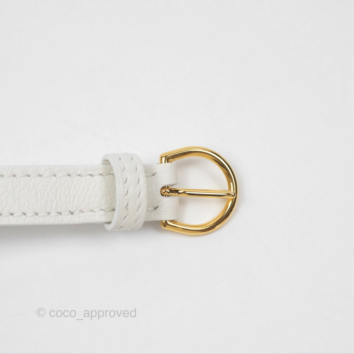 Hermès Kelly Danse II Bag White Evercolor Gold Hardware