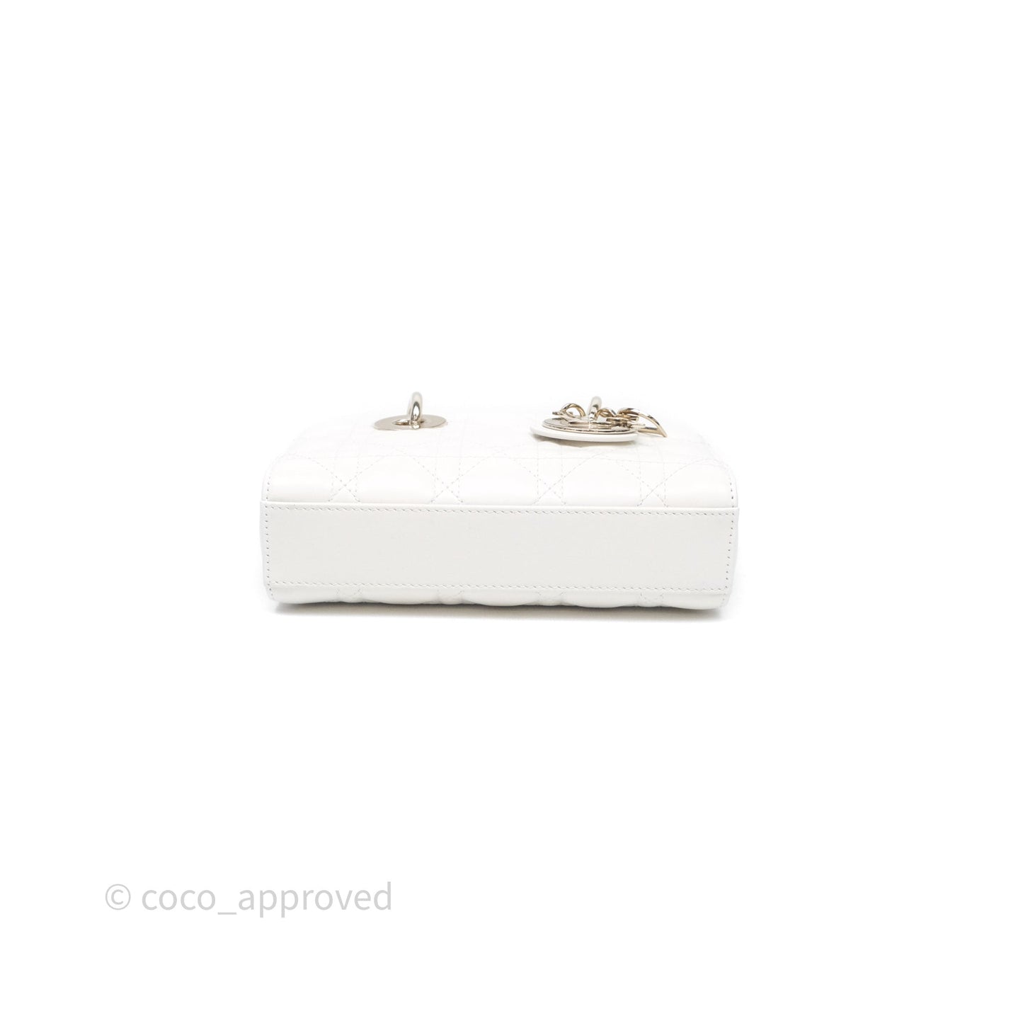Christian Dior Mini Lady D-Joy White Light Gold Hardware