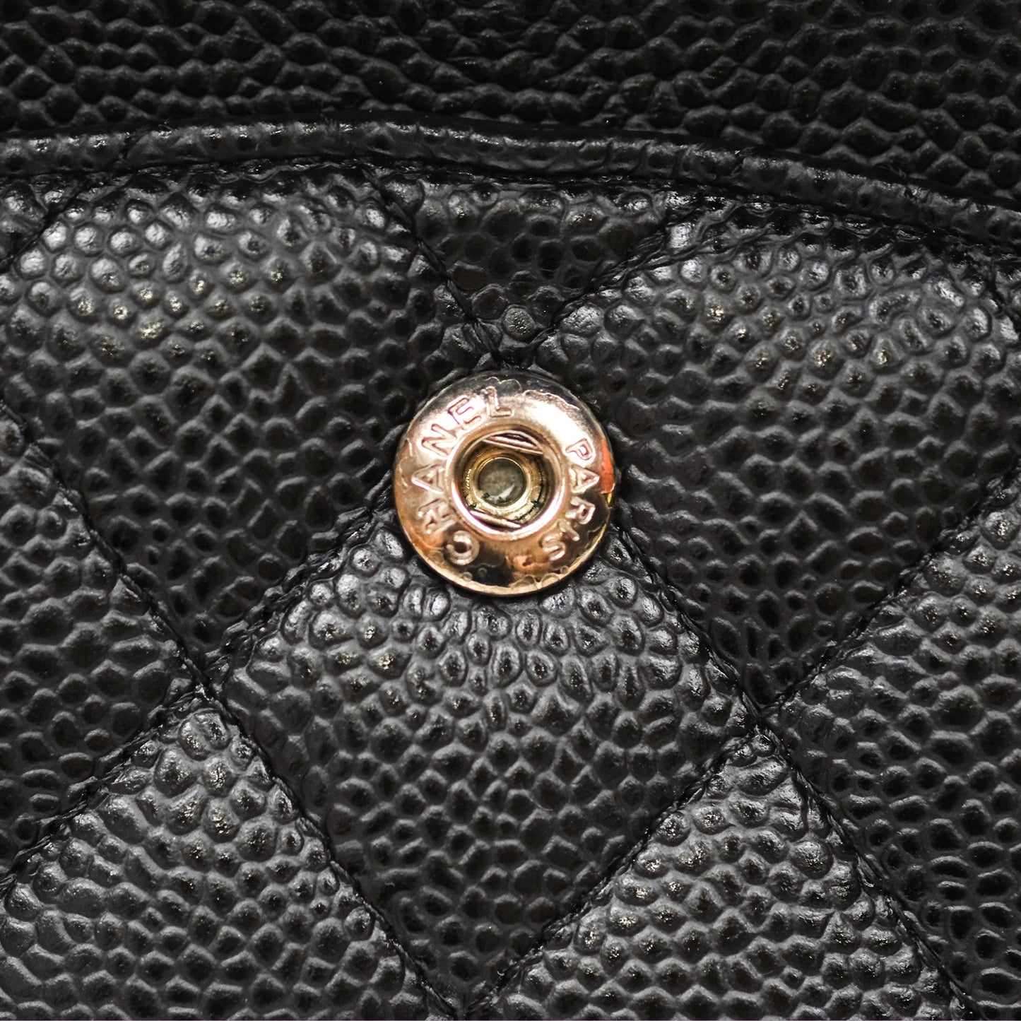 Chanel Classic M/L Medium Flap Quilted Black Caviar Silver Hardware