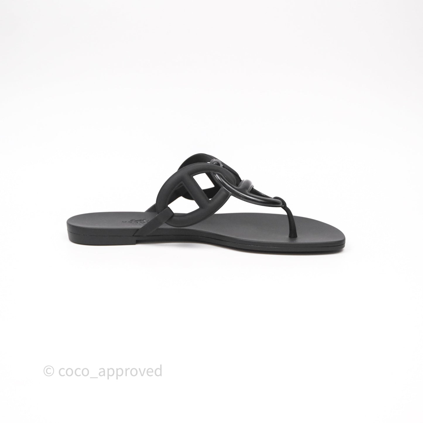 Hermes Egerie Sandals Black Size 37