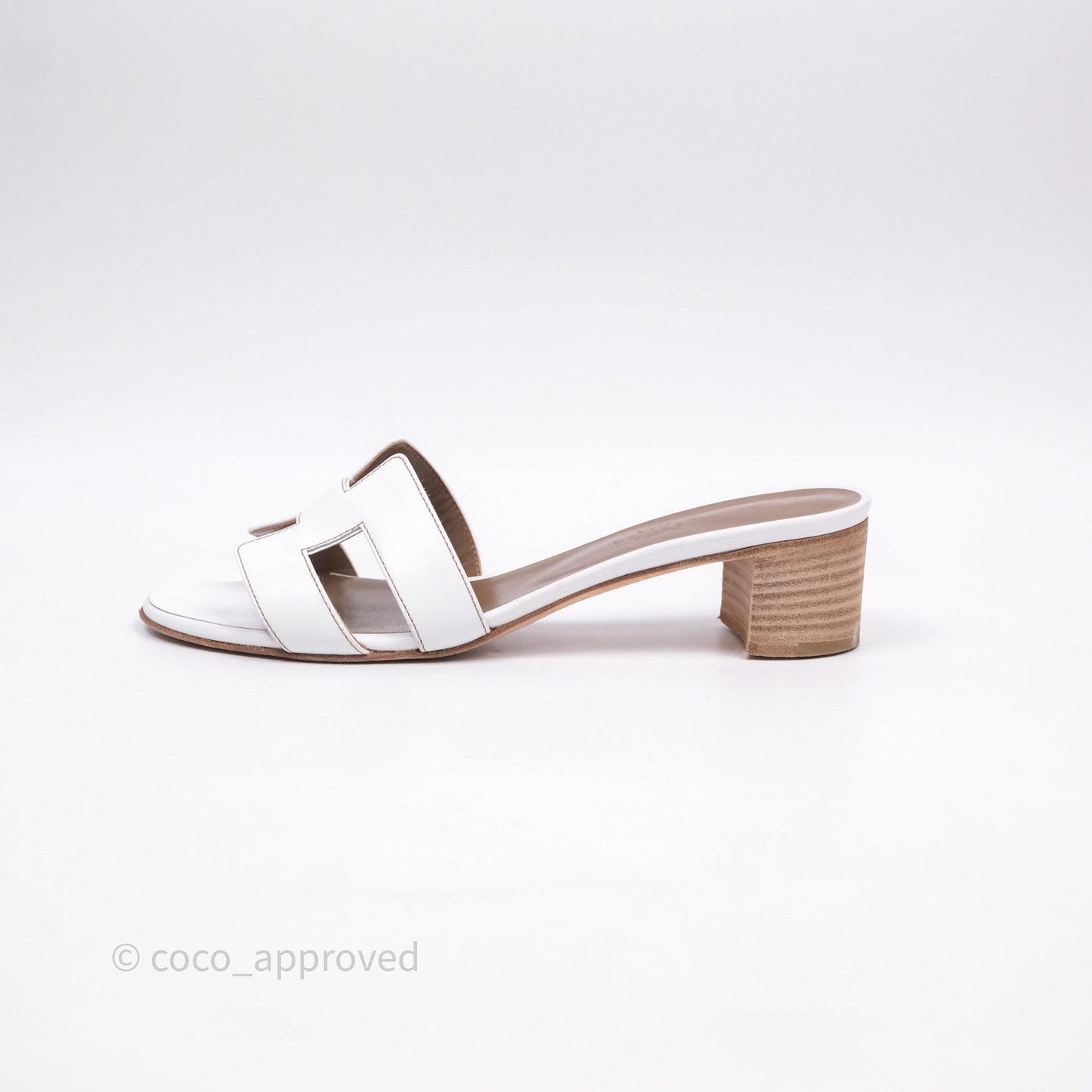Hermes Oasis Sandal in White Size 37