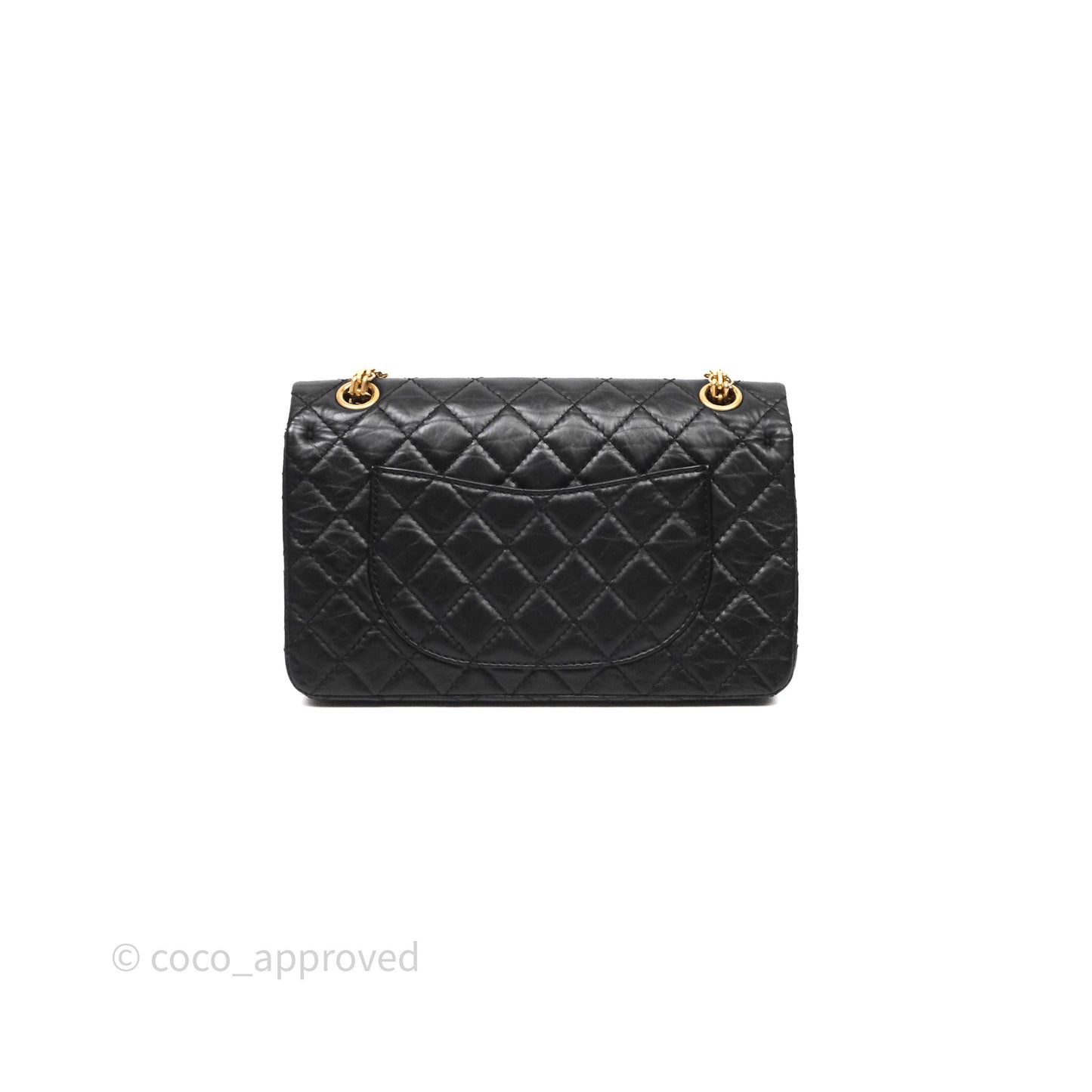 Chanel Reissue 225 Flap Black Aged Calfskin Gold Hardware