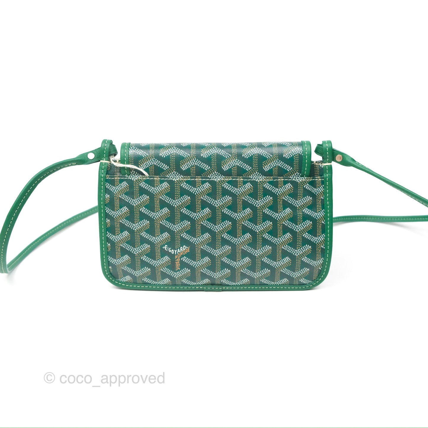 Goyard Plumet Pocket Wallet Green Goyardine Canvas