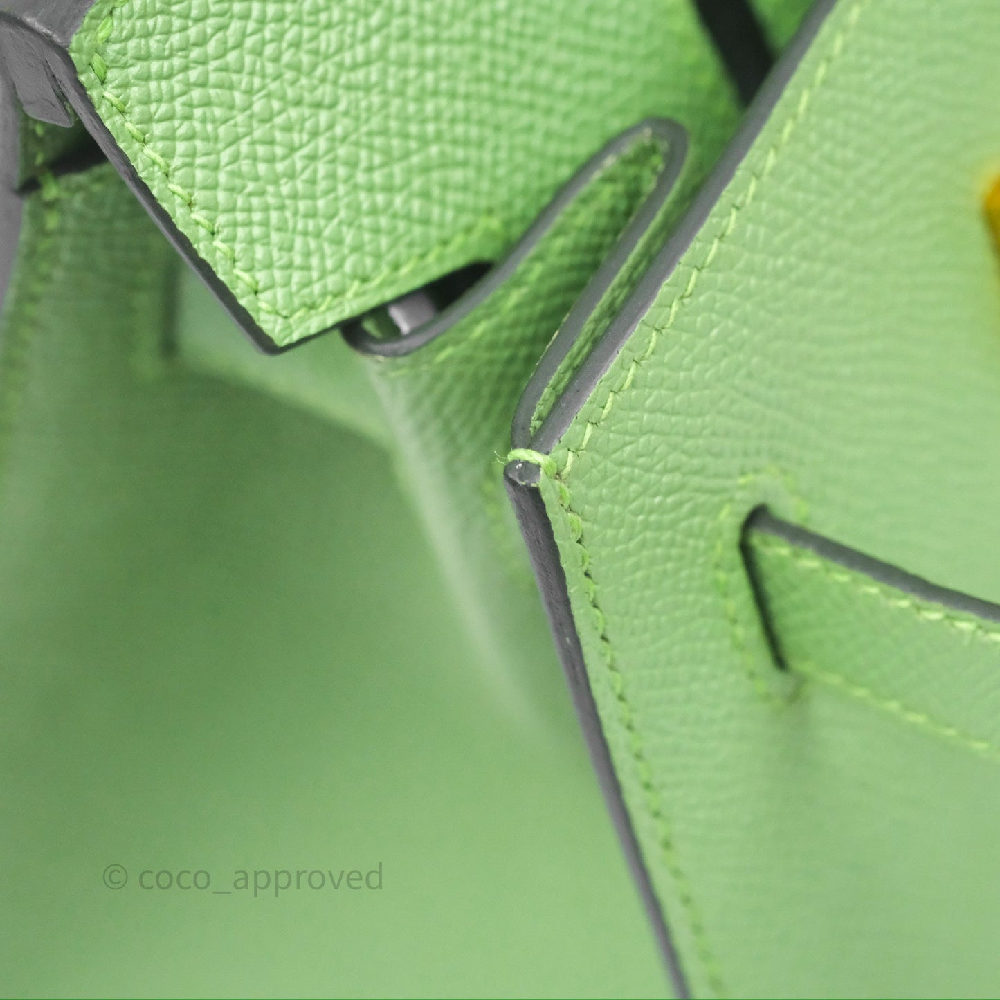 Hermès Birkin 25 Sellier Vert Criquet 3I Epsom Gold Hardware