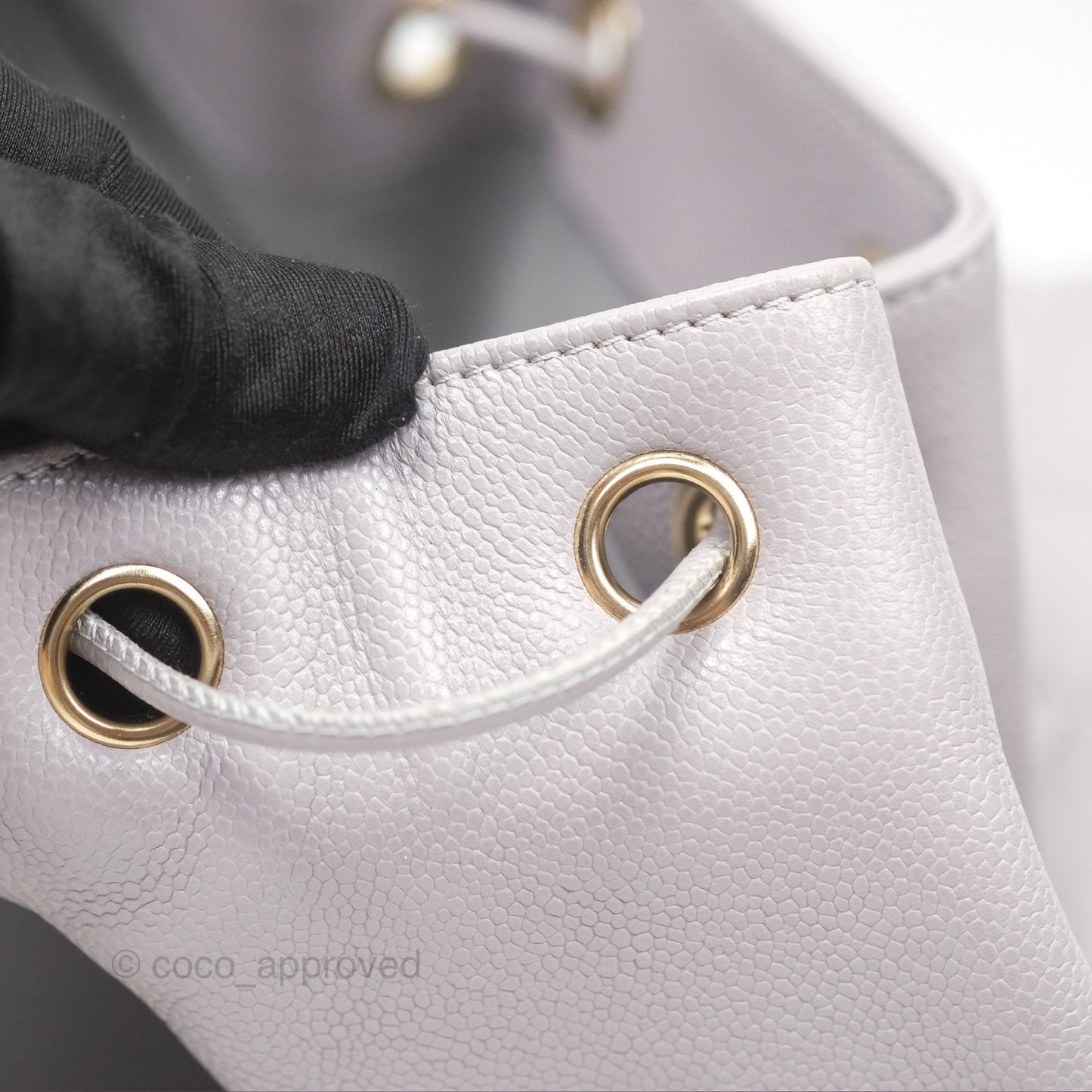 Chanel Mini Business Affinity Backpack Grey Caviar Gold Hardware 22B