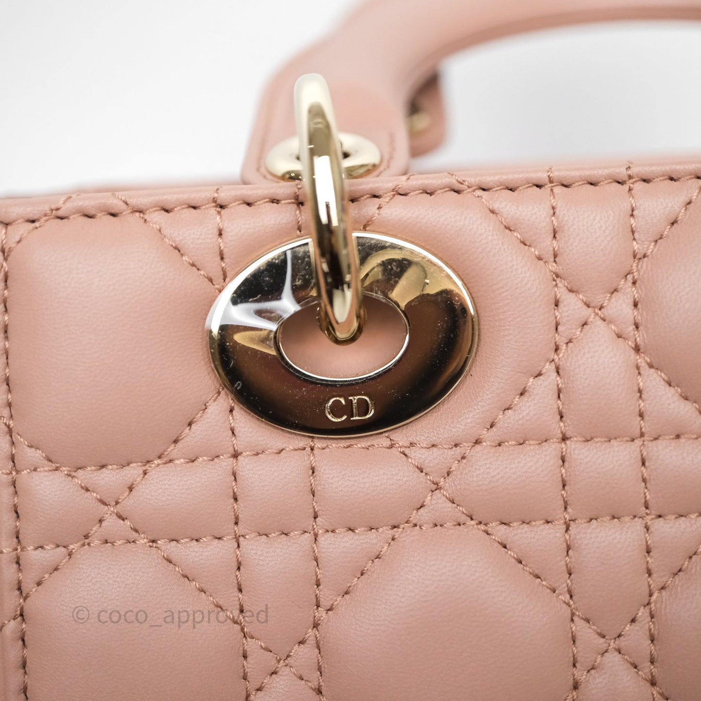 Christian Dior Small Lady Dior My ABCDior Bag Blush Cannage Lambskin
