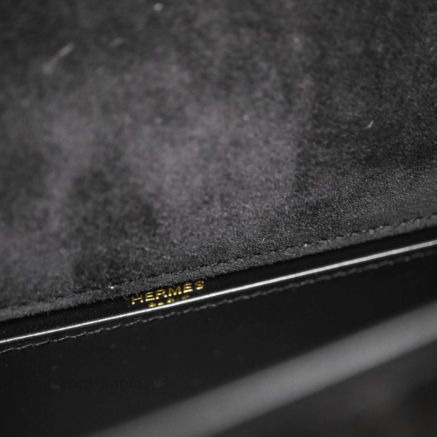 Hermès Kelly Elan Black Noir 89 Doblis Gold Hardware