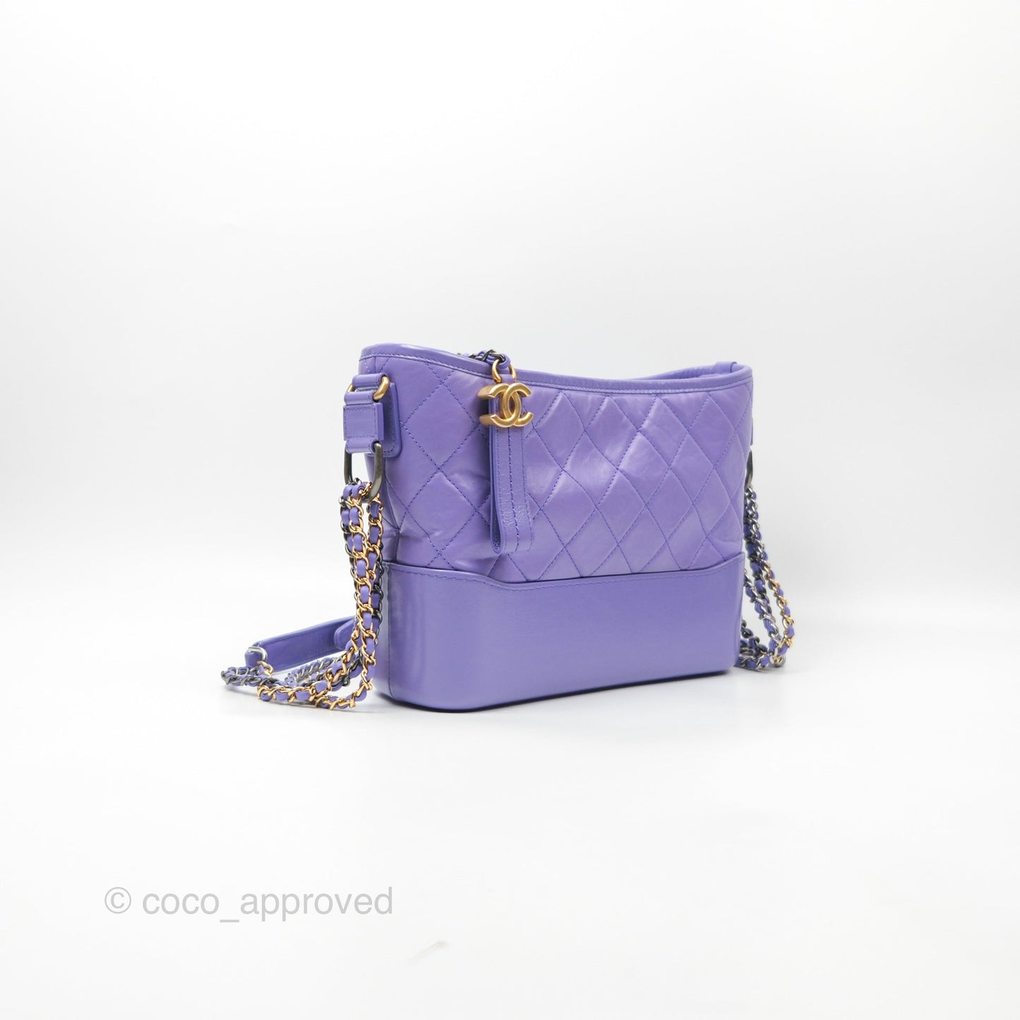 Chanel New Medium Gabrielle Purple Aged Calfskin