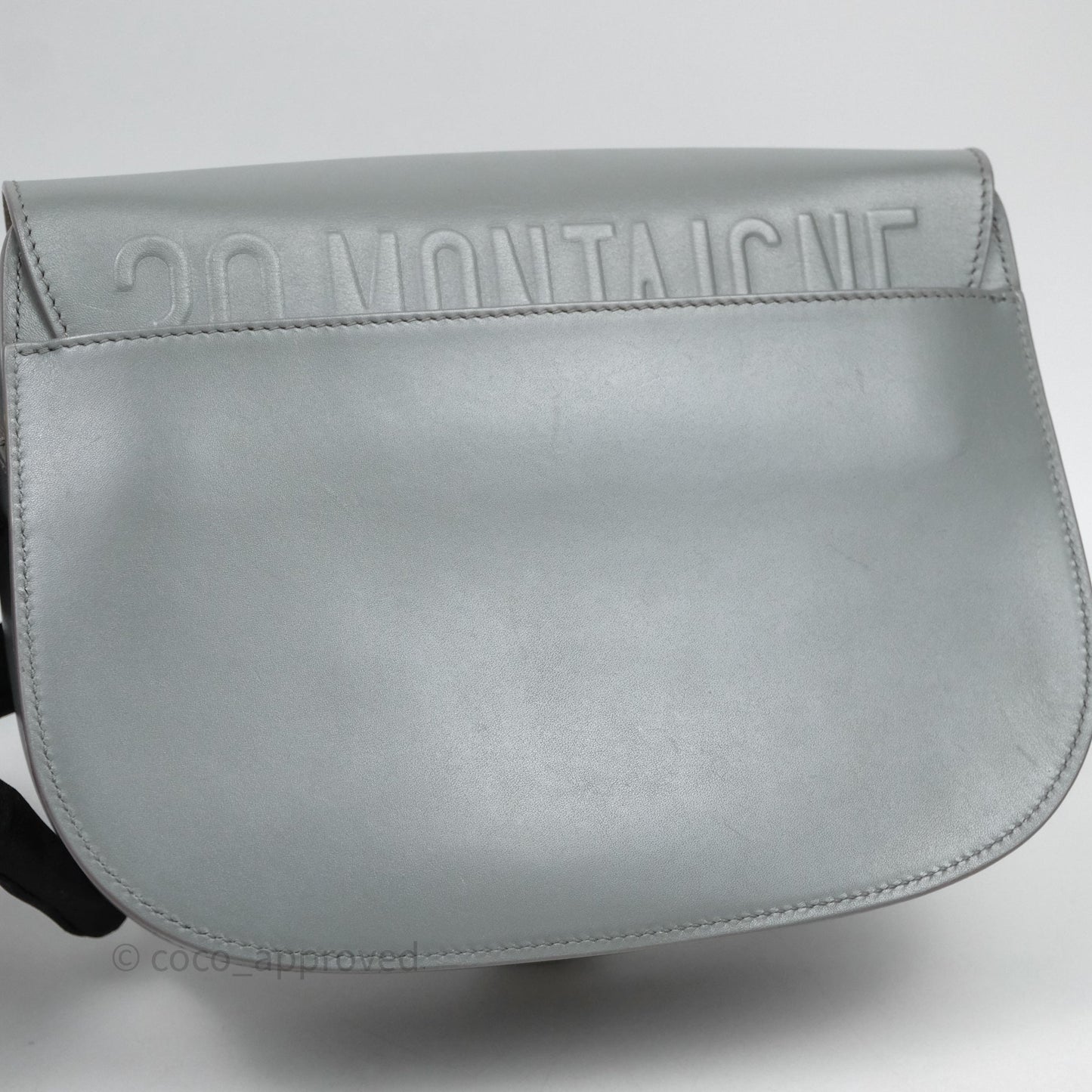 Christian Dior Medium Bobby Flap Grey Box Calfskin