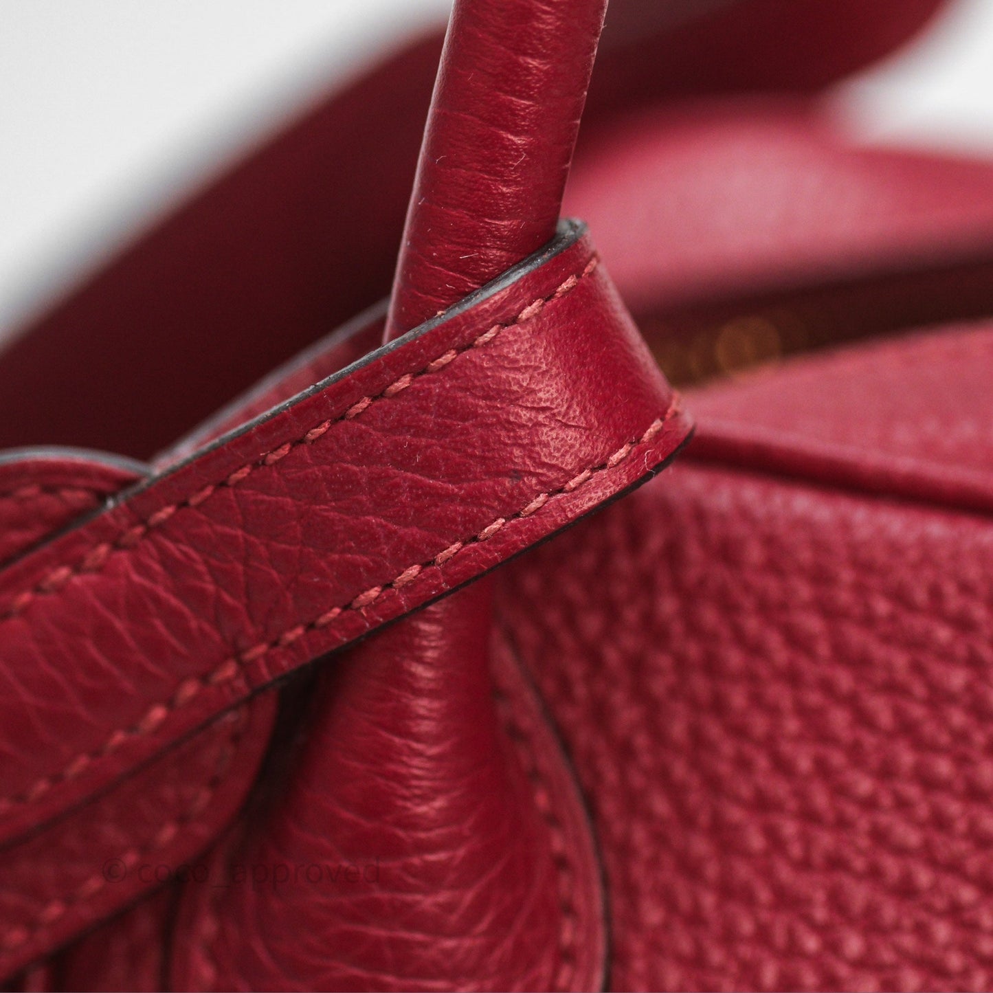 Hermès Lindy 30 Rouge Grenat K1 Clemence Gold Hardware
