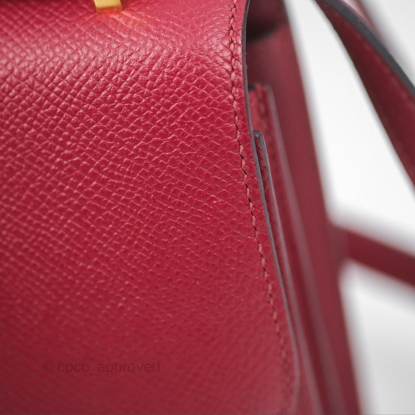 Hermès Constance Mini 18cm Rouge Grenat K1 Epsom Gold Hardware