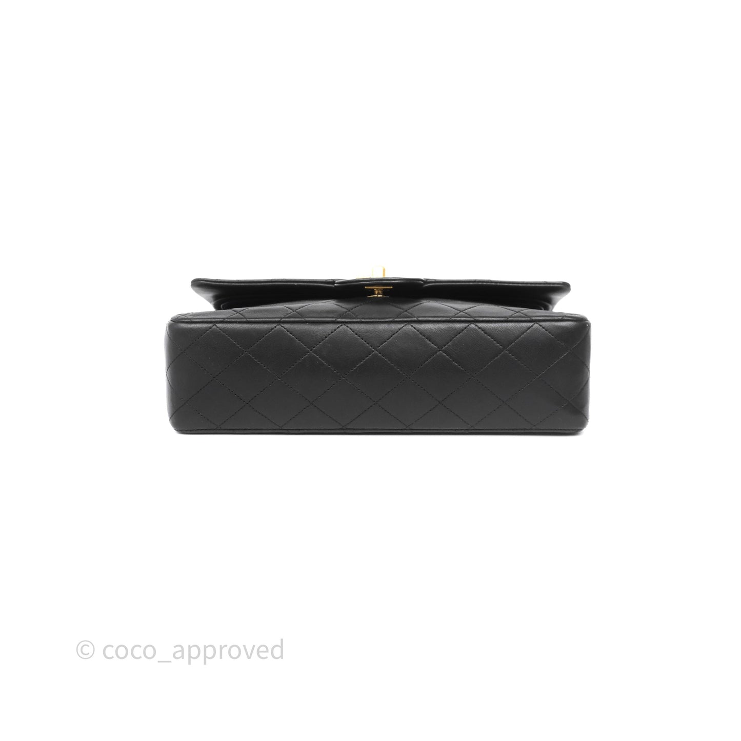 Chanel Vintage Medium Classic Flap Black Lambskin 24K Gold Hardware