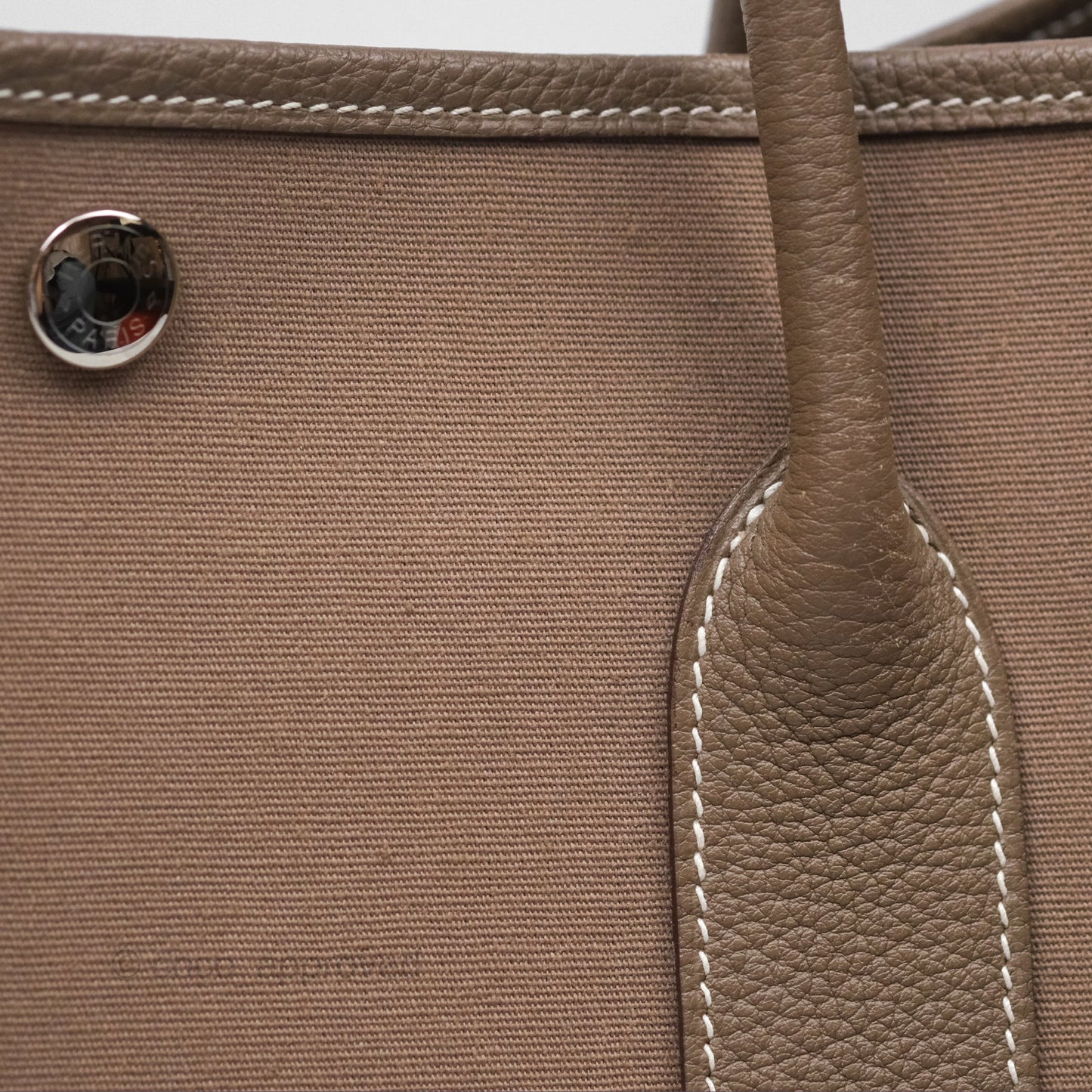 Hermès Garden Party 36 Etoupe Canvas
