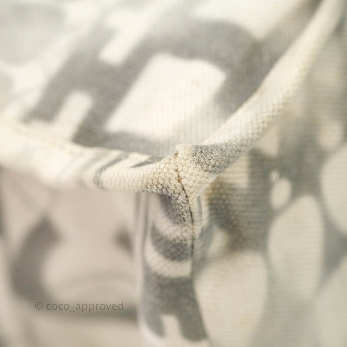 Chanel Print Fabric Tote Ruthenium Hardware