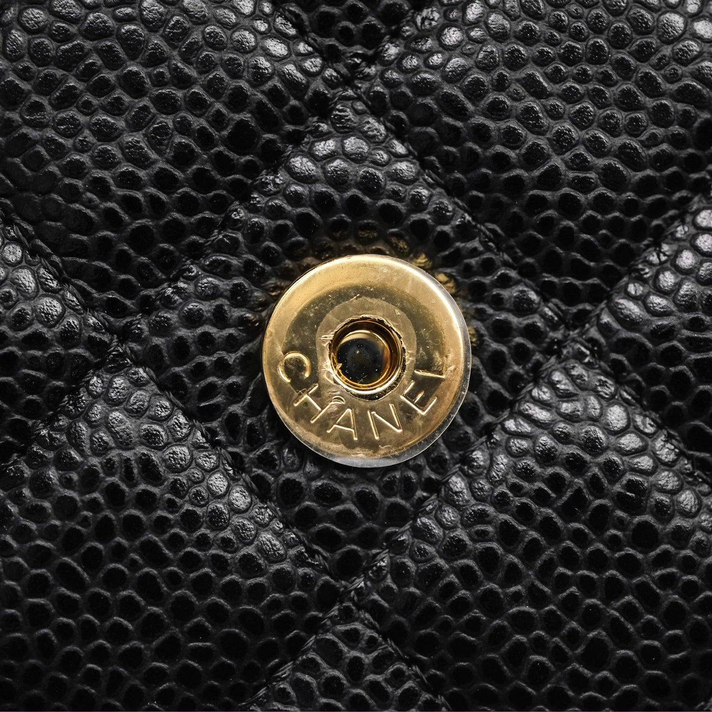 Chanel Classic Quilted Wallet On Chain WOC Black Caviar Gold Hardware