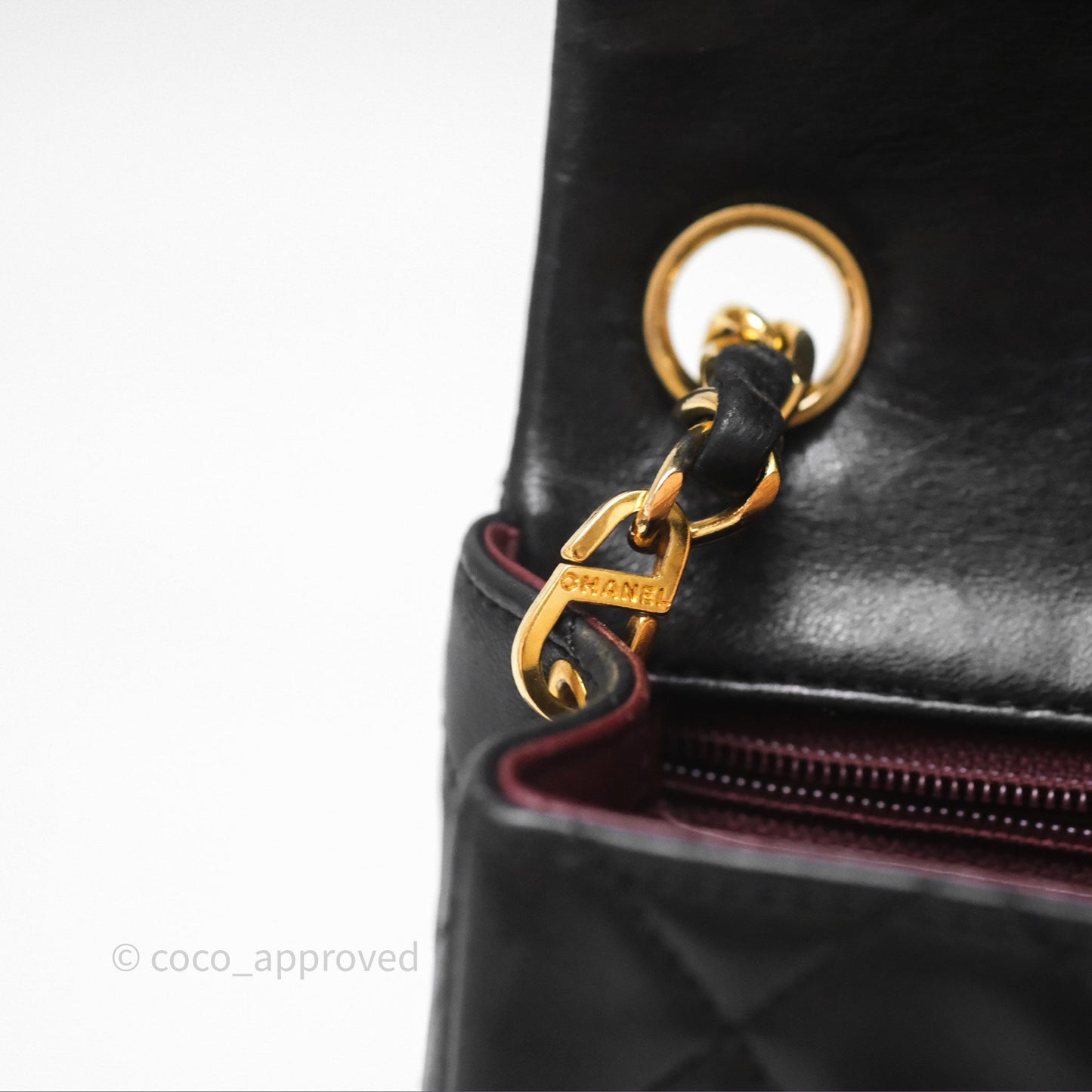 Chanel Vintage Mini Square Black Lambskin 24K Gold Hardware