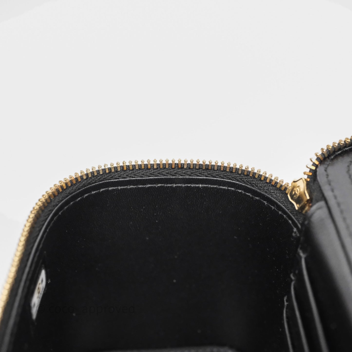 Chanel Vanity Rectangular Metal Top Handle Black Lambskin Aged Gold Hardware