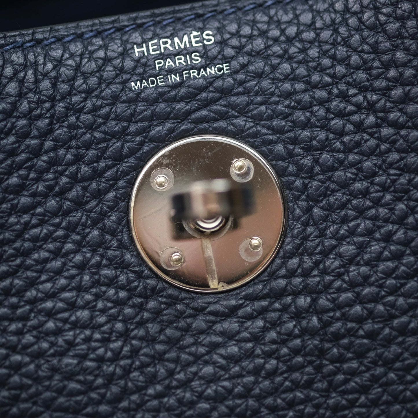 Hermès Lindy 26 Bleu Nuit 2Z Clemence Palladium Hardware