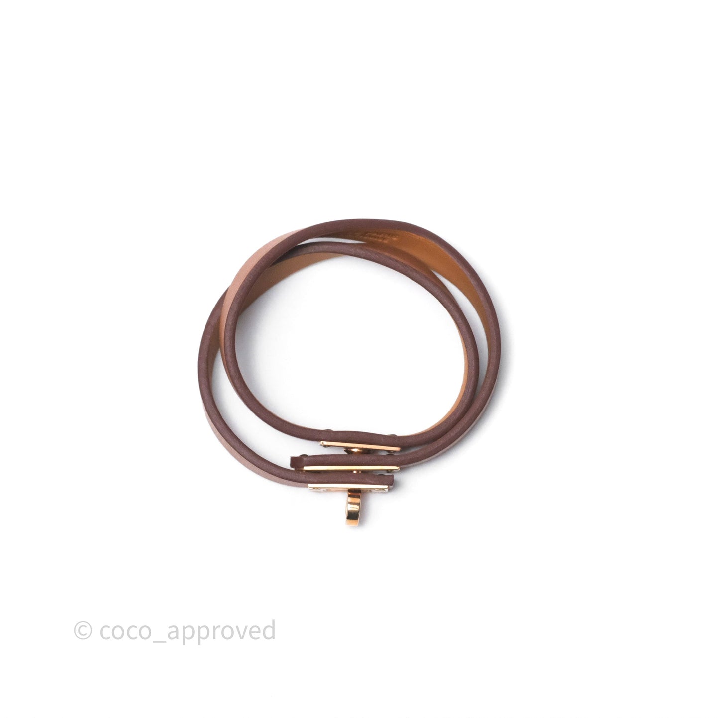 Hermès Kelly Double Tour Bracelet Gold Swift Gold Hardware