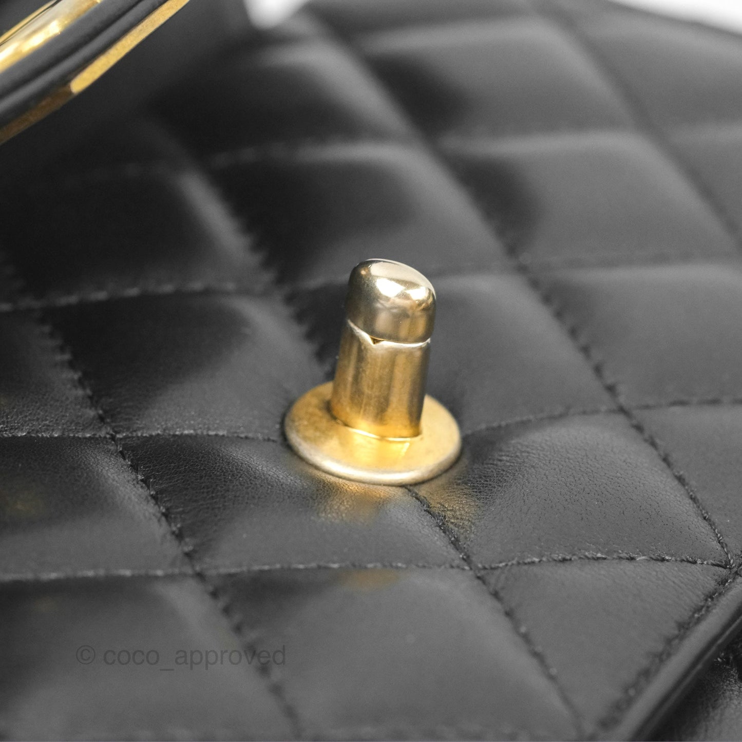 Chanel Triple Flap Bag Quilted Black Calfskin Aged Gold Hardware