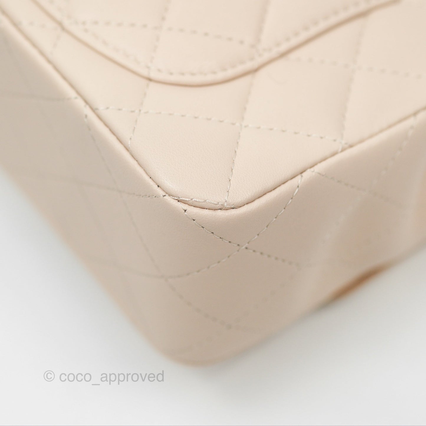 Chanel Top Handle Mini Rectangular Flap Bag Ecru/Beige Lambskin Gold Hardware 23P