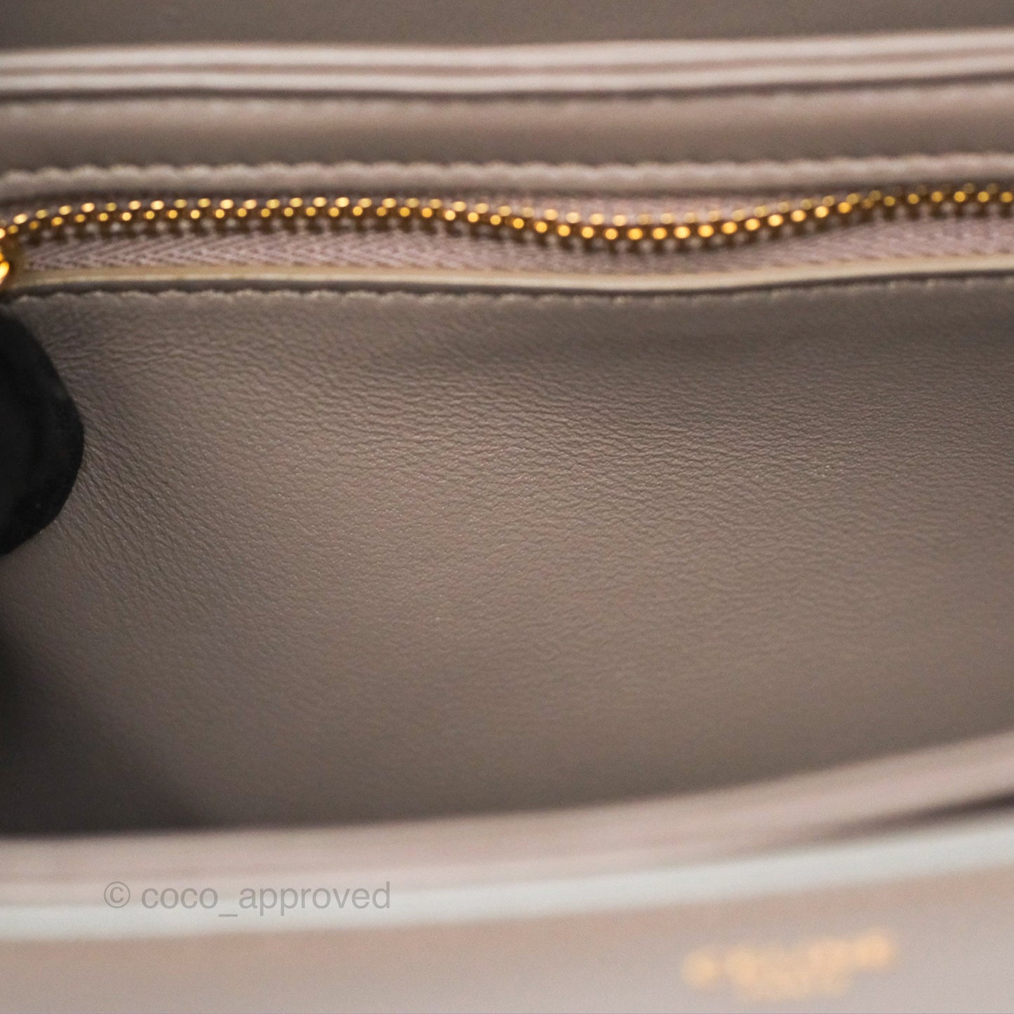 Celine Teen Triomphe Shiny Calfskin Pebble Gold Hardware