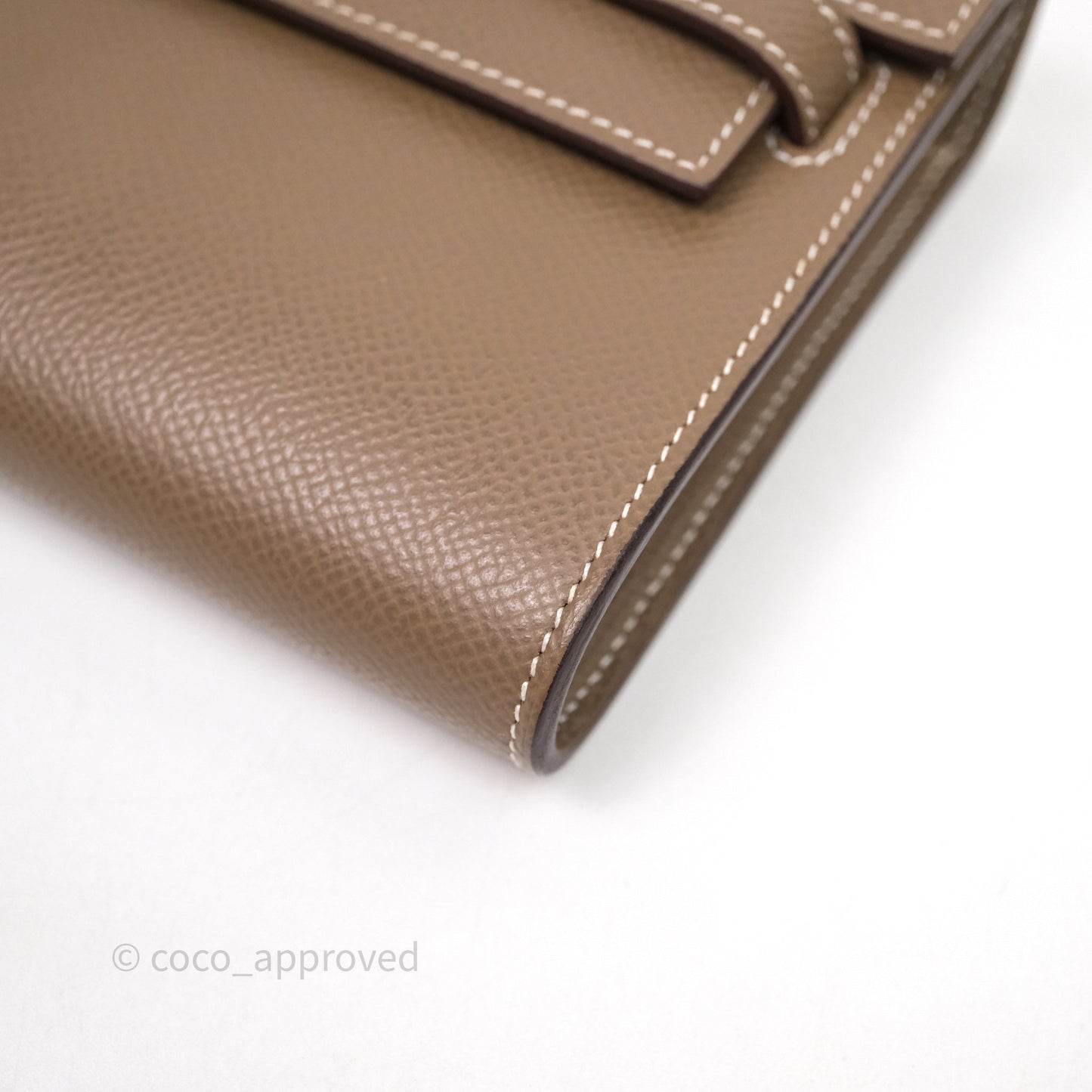 Hermès Kelly To Go Wallet Etoupe 18 Epsom Gold Hardware
