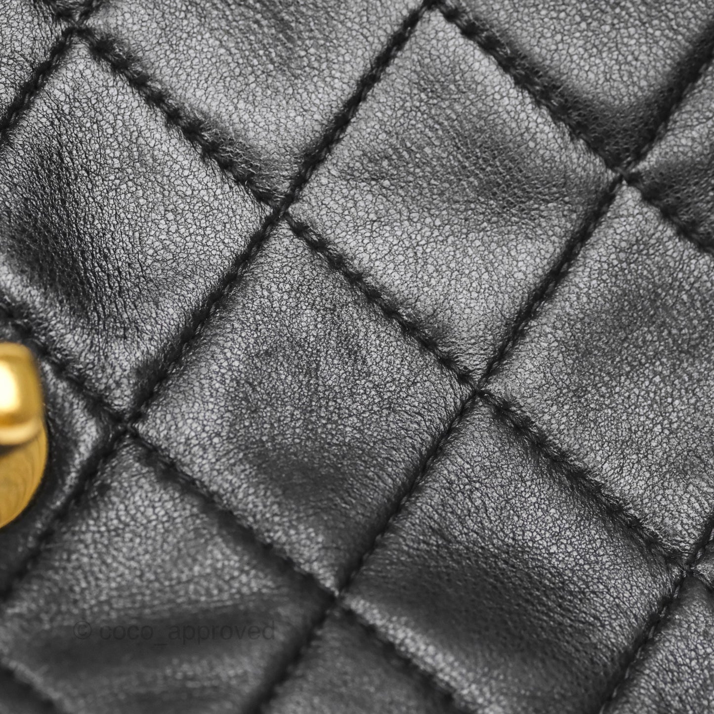Chanel Vintage Mini Square Black Lambskin 24K Gold Hardware