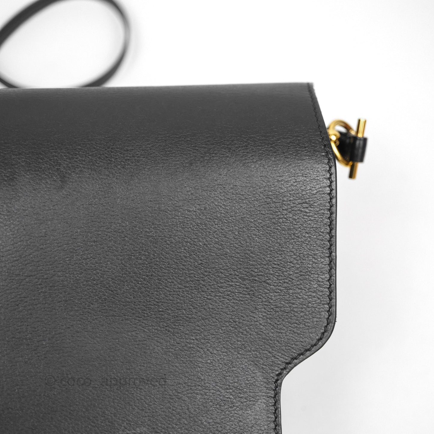 Hermès Roulis Mini 18 Black Veau Evergrain Gold Hardware