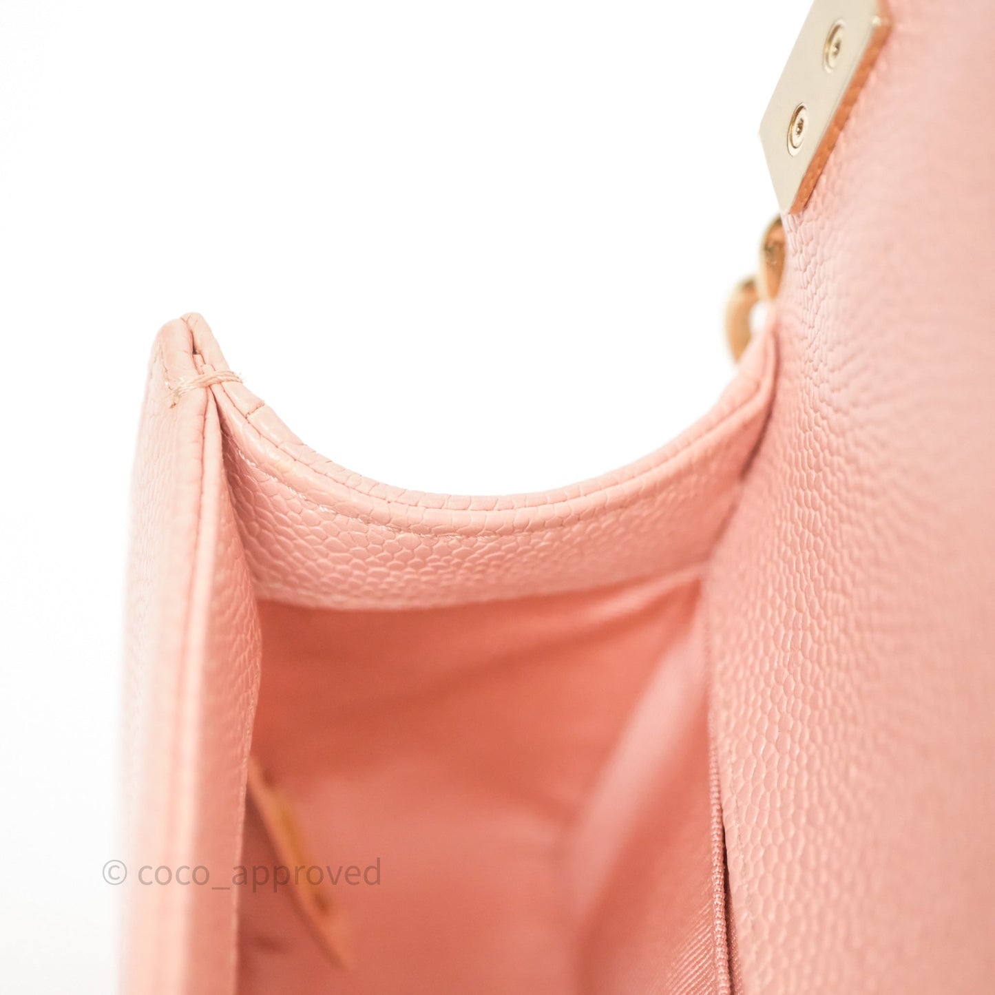 Chanel Small Boy Quilted Pink Caviar Gold Hardware