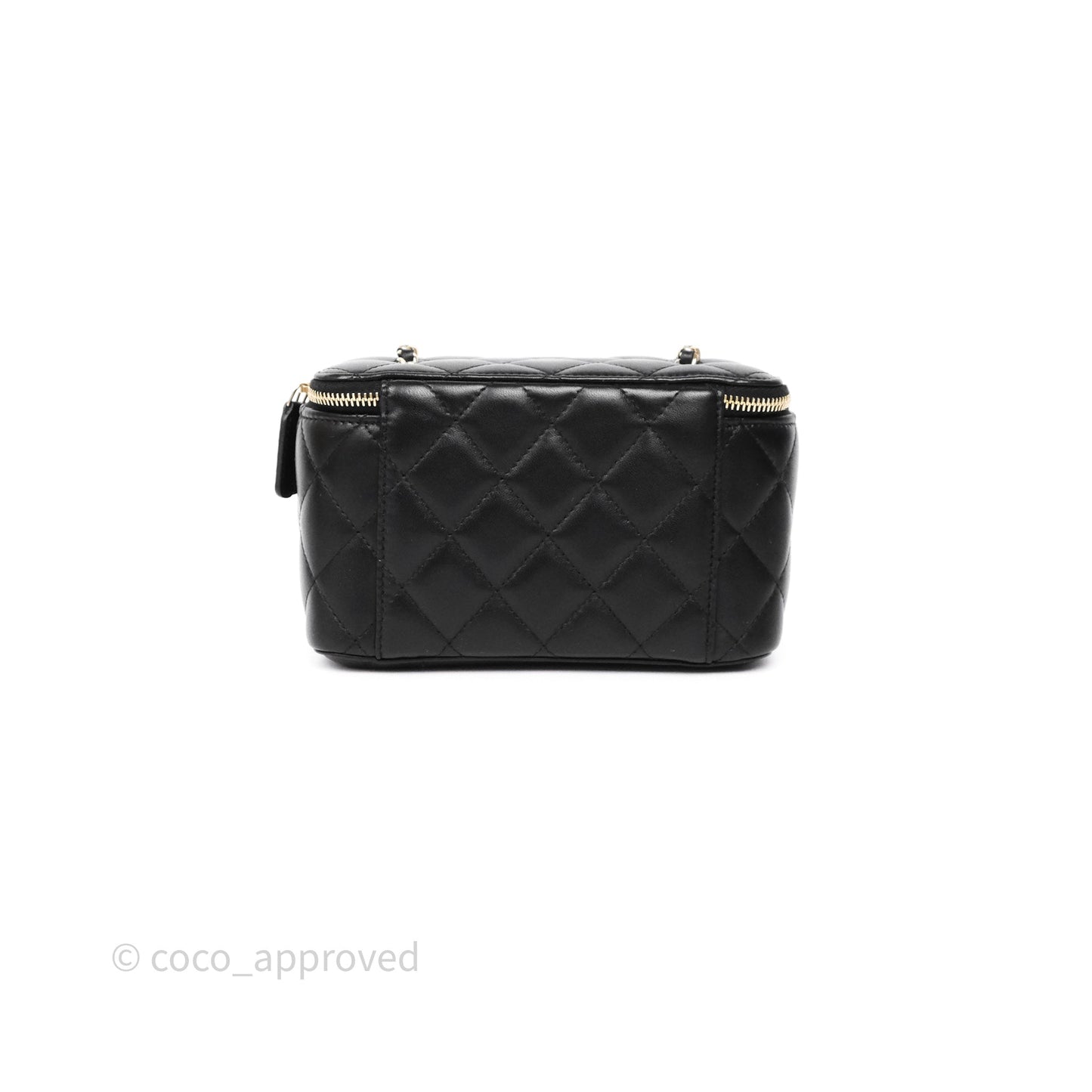 Chanel Classic Vanity with Chain Black Lambskin Gold Hardware