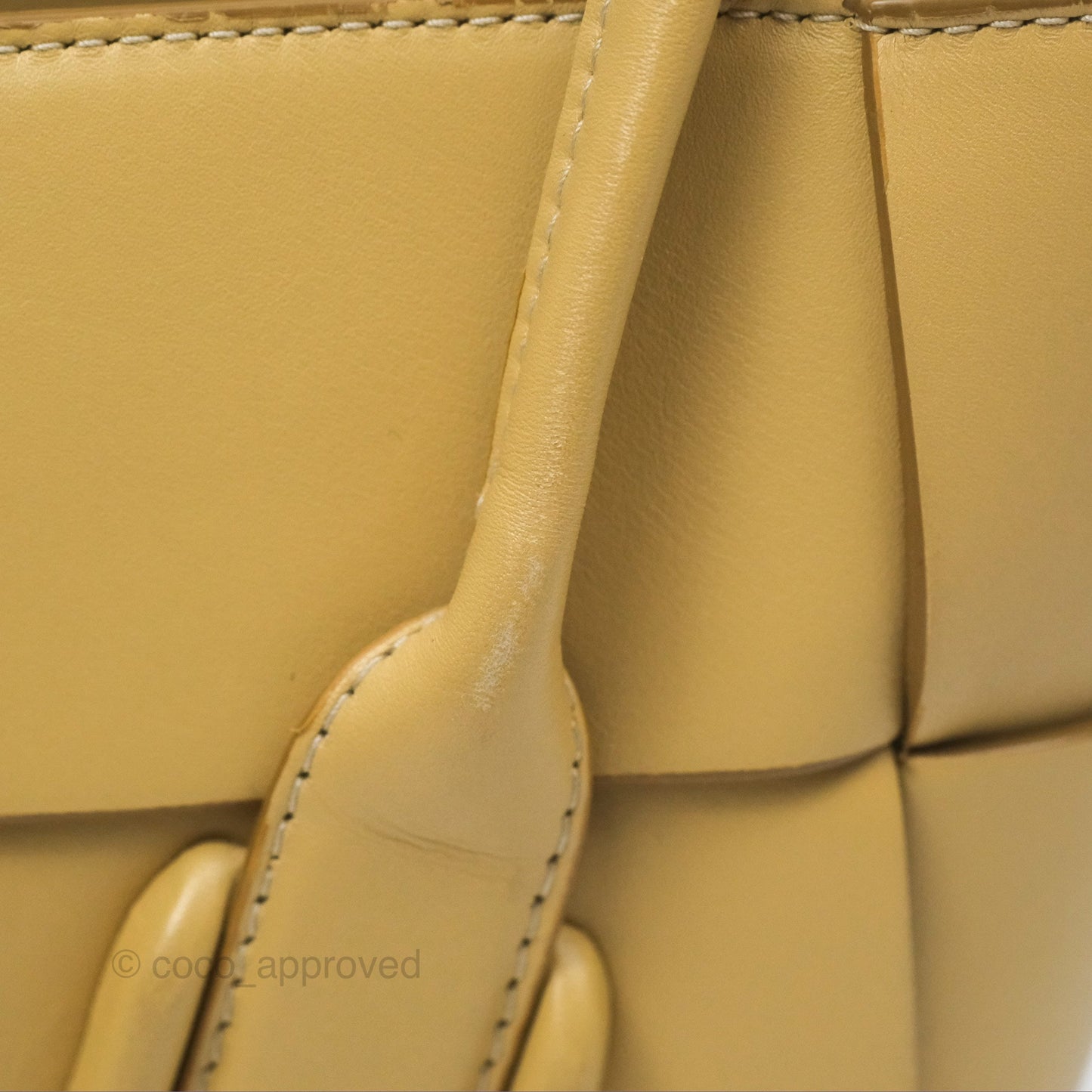 Bottega Veneta Arco Mini Intrecciato Textured-leather Tote Yellow