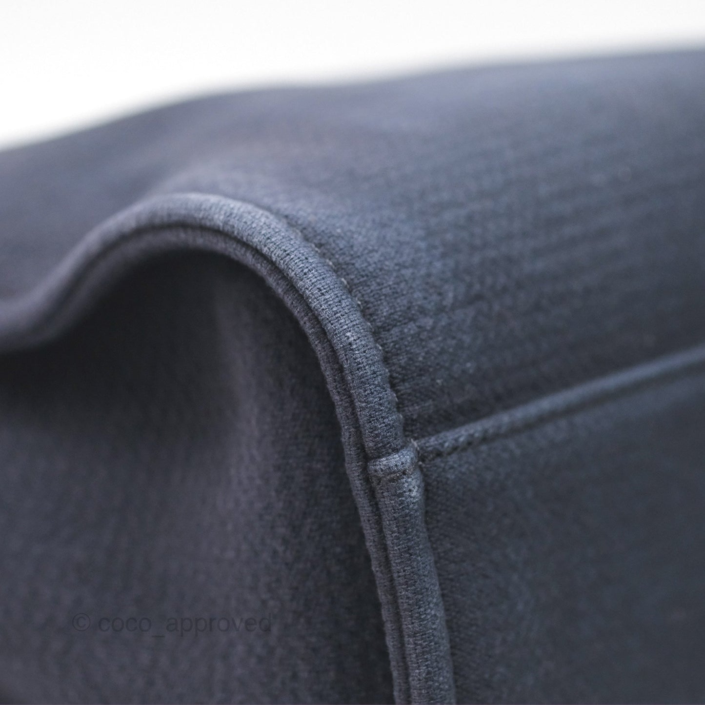 Chanel Medium Deauville Navy Canvas Silver Hardware