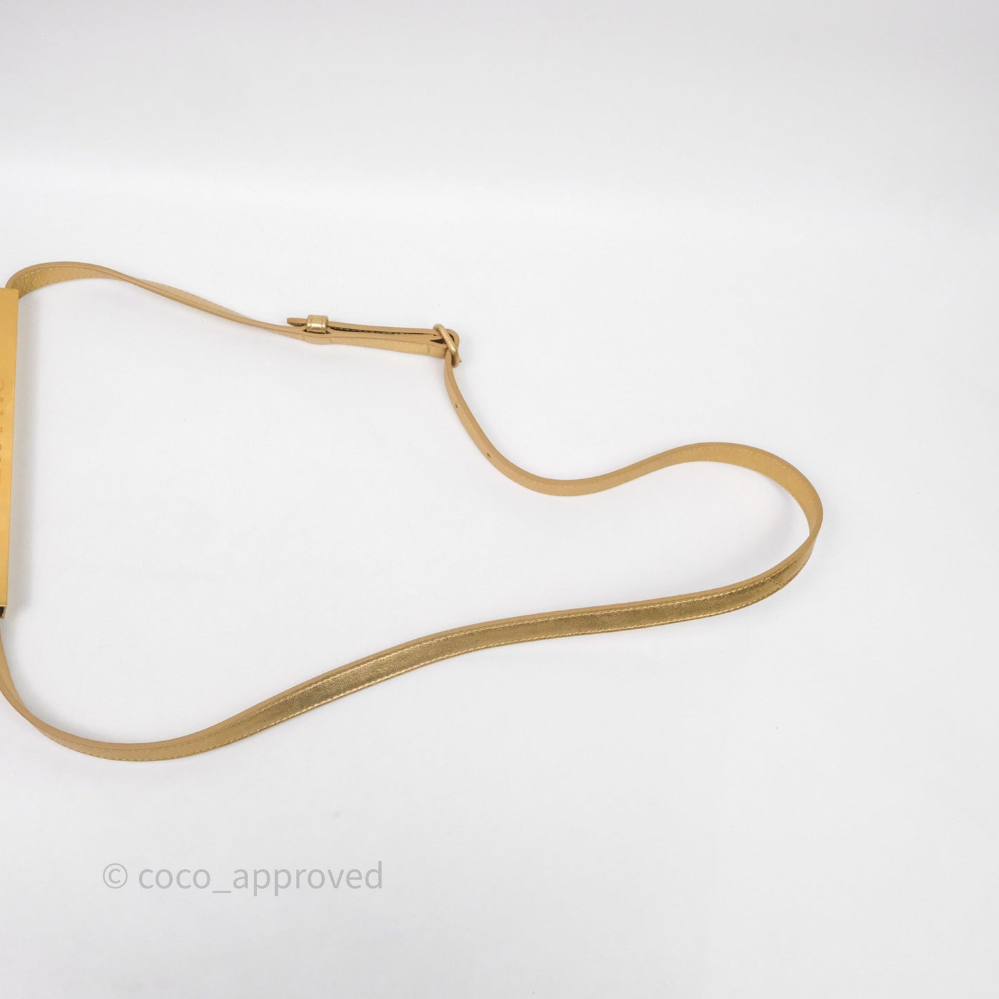 Chanel Calfskin Kiss Lock Frame Gold Bag