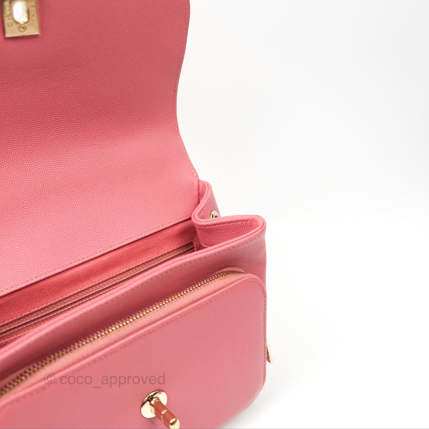Chanel Quilted Medium Business Affinity Flap Pink Caviar Gold Hardware