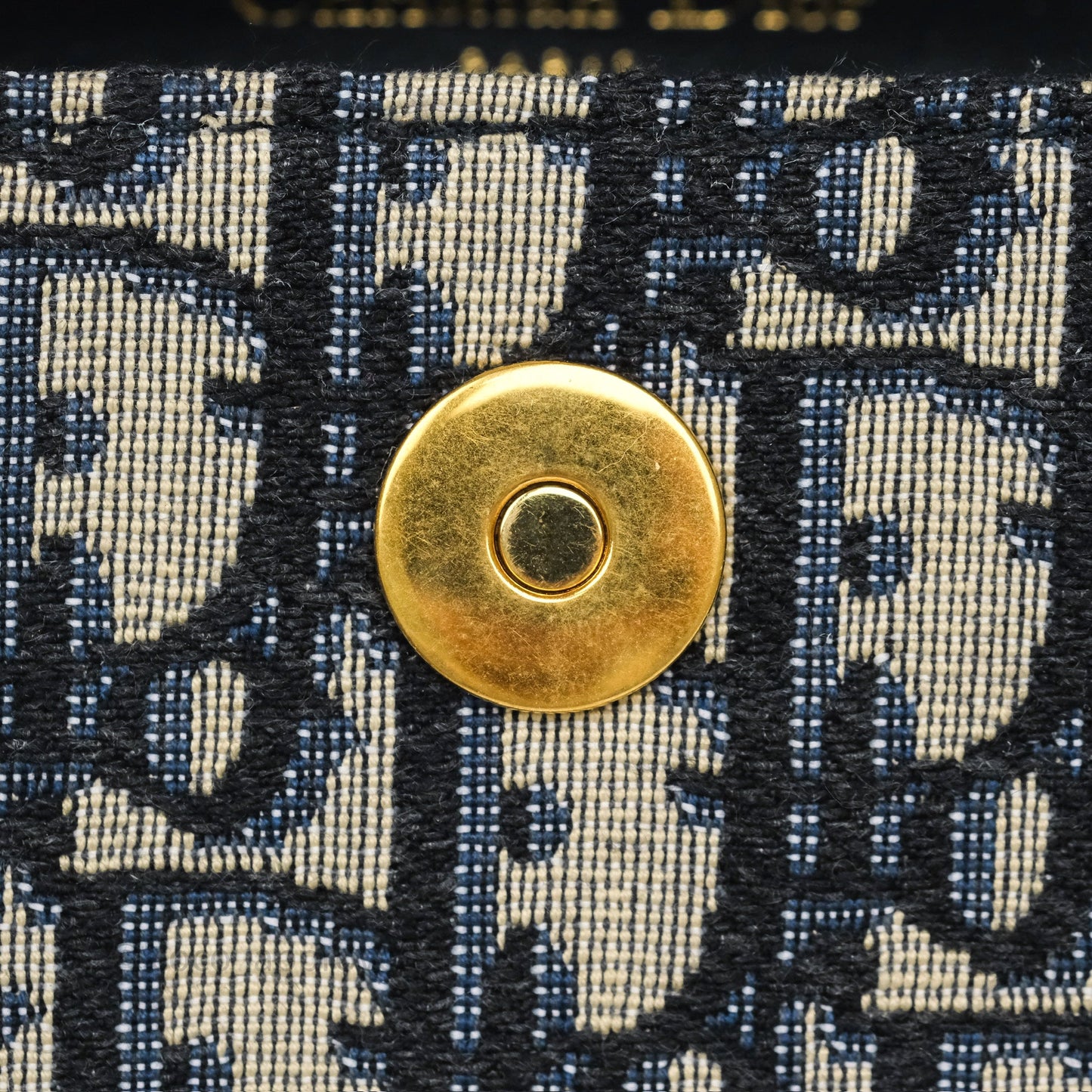 Christian Dior Blue Dior Oblique Jacquard Saddle Belt Pouch