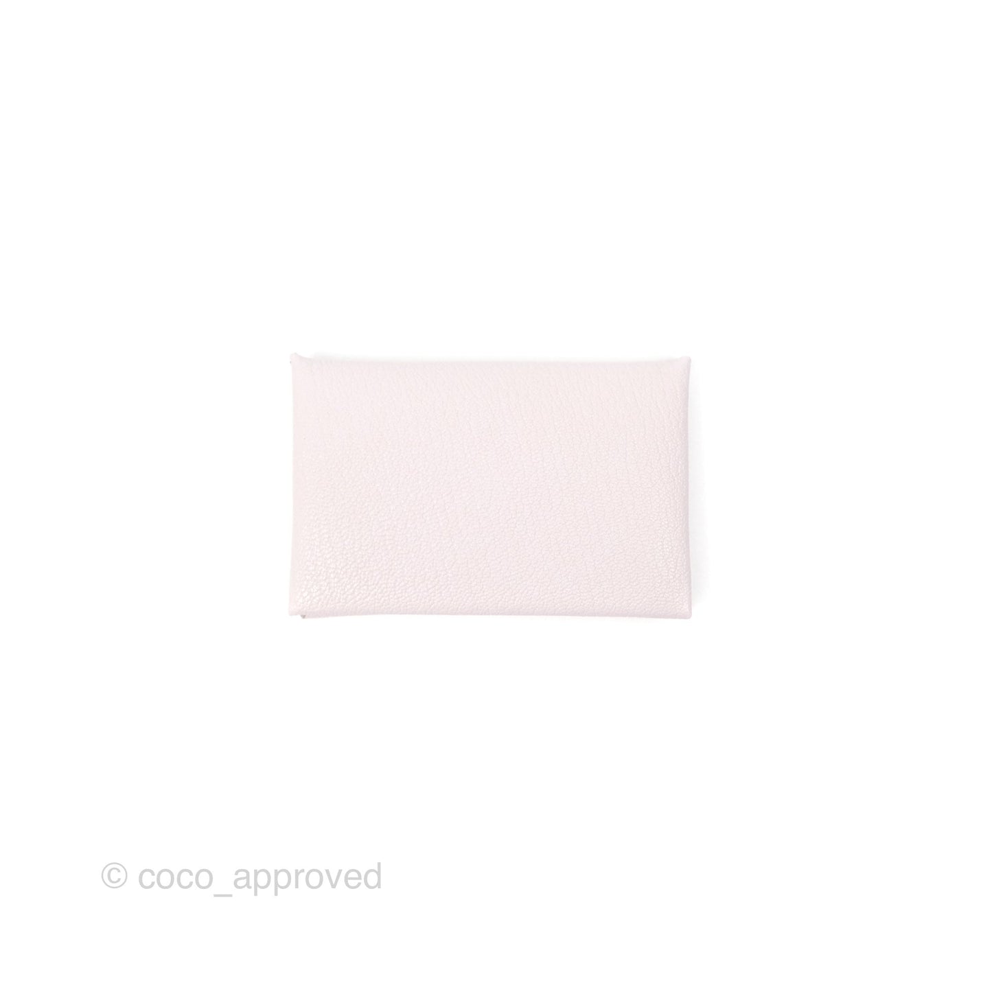 Hermès Calvi Card Holder Mauve Pale Chevre Mysore