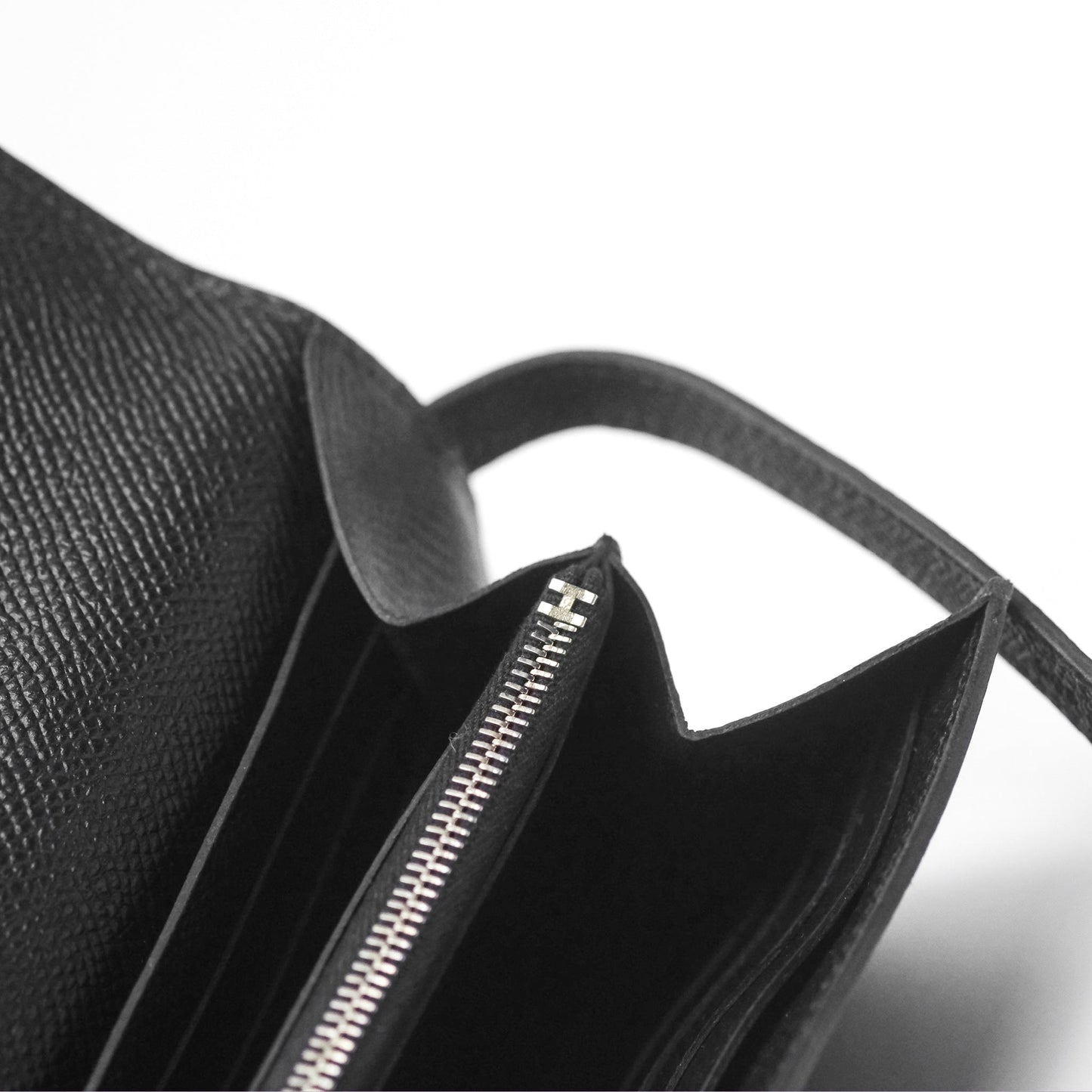 Hermès Kelly Wallet Black Noir 89 Epsom Palladium Hardware