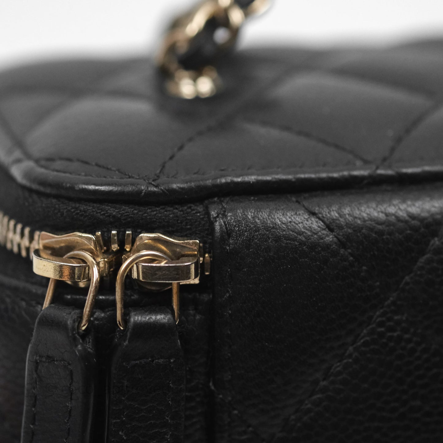 Chanel Vanity with CC Chain Black Caviar Gold Hardware