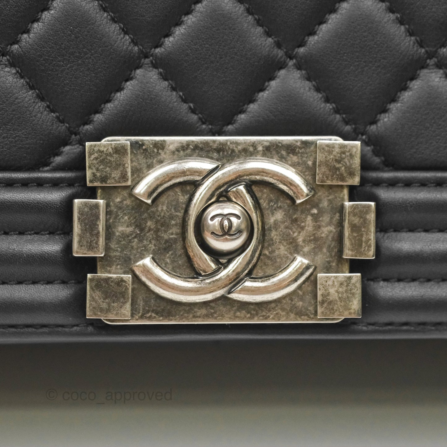 Chanel Medium Boy Quilted Black Lambskin Ruthenium Hardware